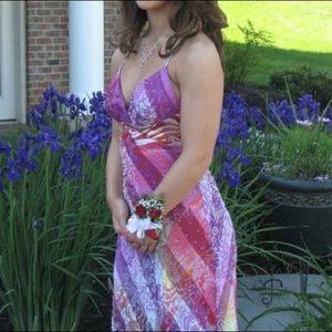 Gorgeous rainbow prom dress